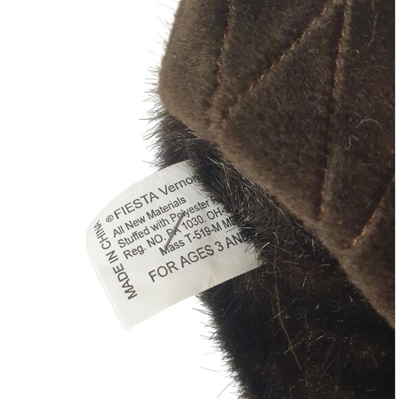 VTG Realistic Fiesta Beaver Plush 15.5" Soft Faux Fur Brown Velvet Tail Woodland - Picture 7 of 8